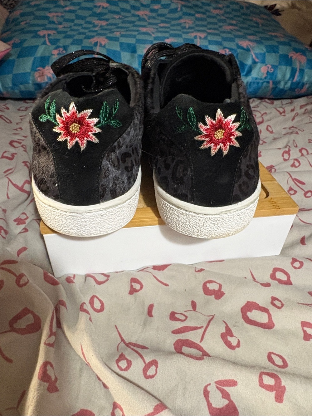 Johnny Was Floral print Leopard sneakers - Picture 2 of 10